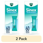 (2 pack) Vicks Sinex Saline Nasal Rinse, 60 Refill Packets