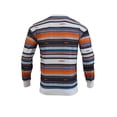 thumbnail image 3 of FAROOT Men Casual Sweatshirts Colorful Stripe Print Waffle Knit Pullover Fall Long Sleeve Tracksuit, 3 of 4