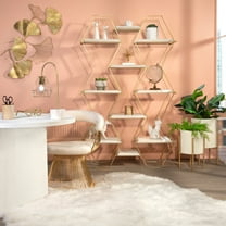 Modern Cat Figurine with Gold Accents - Stoneware & Ceramic Home Decor - Stylish Minimalist Ornament for Living Room, Office, or Bedroom - 8" White