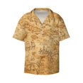 thumbnail image 5 of Daiia Old Vintage Map Of Sea Men's Linen Shirts Short Sleeve Casual Shirts Button Down Shirt for Men Beach Summer Wedding Shirt-Medium, 5 of 6
