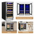thumbnail image 6 of Tittla 15 Inch Dual Zone Wine Refrigerator and 15 Inch Beverage Refrigerator,Wine Cooler Holds 30 Bottles and 130 Cans for Kitchen Office, 6 of 10