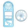 thumbnail image 1 of CAROOTU Multifunctional Geometric Ruler Geometric Drawing Template Measuring Tool For School Office Supplies, 1 of 6