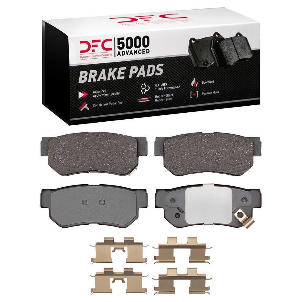 Dynamic Friction Company 1551-0813-01 DFC 5000 Advanced Brake Pads - Ceramic and Hardware Kit - OE