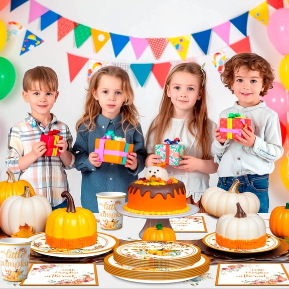 Birthday Decorations, 114 Pcs Party Tableware Set - Theme Party Plates, Dinner Trays, Napkins, Tablecloths and Other Birthday Party Supplies for Boys/Girls, Serves 16