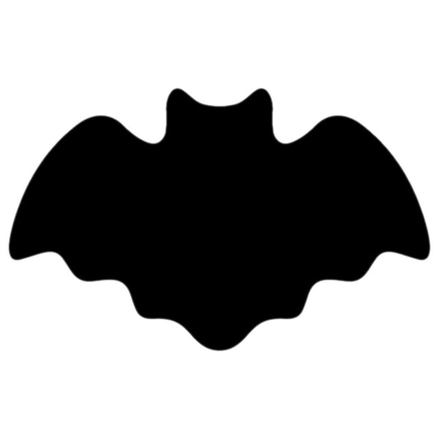 Gothic Bat Silhouette Doormat Halloween Faux Wool Rug with Eerie Wing Cutouts Non Slip Scary Entry Mat for Porch Decor