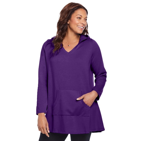 Woman Within Plus Size Pocket Hoodie Sweatshirt
