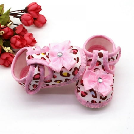 

Wuffmeow Baby Girl Breathable Leopard Print Lace Bow Anti-Slip Shoes Casual Walking Shoe Toddler Soft Soled First Walkers 0-18 Months