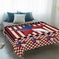thumbnail image 4 of Independence Day Blanket Soft Cozy Warm Twin Blanket for Bed, Plush Fuzzy Flannel Fleece Blankets for Sofa, U.S Flag Stars Red White Striped Throw Blankets for Couch, Gifts for Men, 60"x80", 4 of 9