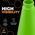 thumbnail image 3 of 18” Lime Green Traffic Cone - 24 Pack - Premium PVC Safety Cone for Parking, Caution, Construction, Road Crews, Emergency Vehicle - Xpose Safety, 3 of 7