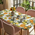 thumbnail image 3 of Orange Lemons Table Cloths for 3 Foot Rectangle Tables, Summer Botanical Farmhouse Vintage Art Patio Waterproof Elastic Fitted Tablecloths, Washable Rectangular Table Cover for Camping, 3 of 8