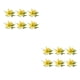 thumbnail image 4 of Inteprter 6 piezas de flores artificiales de lirio, reutilizables, lavables, portátiles, decorativas, para el hogar, sala de estar, decoración Amarillo 2piezas, 4 of 6