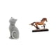 thumbnail image 1 of Figura de escritorio,Estatua de gato,linda estantería,escritorio,decoración del hogar,Figura de caballo,Escultura de figura de caballo en miniatura coleccionable,Estatua de animal de adorno, 1 of 8