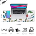 thumbnail image 5 of Long Mouse Pads for Desk,Green Dinosaurs with Ferns Simply Desk Mats on Top Of Desks, Desk Mouse Pad Extra Large with 3mm Non-Slip Base and Stitched Edge for Gaming,Office,Work,Home 31.5"x11.8", 5 of 6