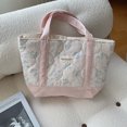 thumbnail image 5 of Yucurem Women Quilted Floral Tote Bag Elegant Handbag For Outdoor Travel (Style 2 Pink) Fashion shoulder bag (B), 5 of 7
