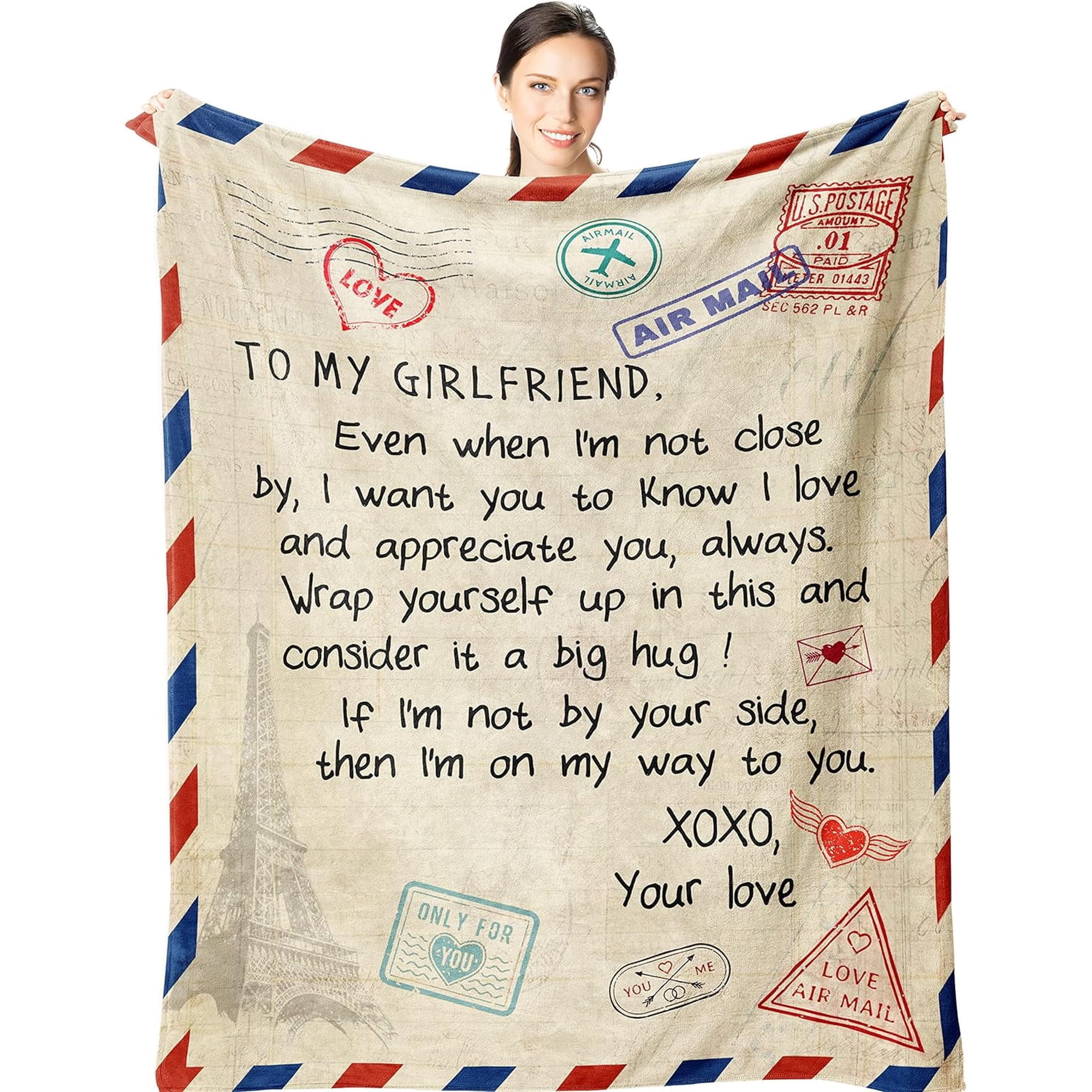 LHSHID Gifts for Girlfriend Blanket Birthday Gift from Boyfriend Romantic Gifts for Her Valentine's Day for Her Girlfriend Anniversary Present GF Birthday Graduation Gift Ideas 30x40in