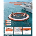 thumbnail image 4 of KFFKFF Inflatable Floating Dock, 10 FT Inflatable Dock Platform, Non-Slip Water Air Mat with Portable Carrying Bag & Detachable Ladder, Orange, 4 of 9