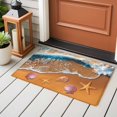 thumbnail image 5 of Summer Beach Washable Area Rug 2 x 3 ft Ocean Waves Shell Starfish Conch Coastal, Soft Non Slip Rugs Stain Repellent Indoor Felt Carpet for Living Dining Room Bedroom Home Office, 5 of 9