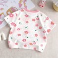 thumbnail image 6 of ITSAME Girls Cotton T-Shirts Flower Print Crewneck Loose Fit Summer Fashion Casual Tops White Size 3-4, 6 of 6