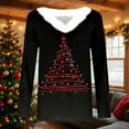 thumbnail image 3 of Hvot&aat Women's Furry V Neck Christmas Sweater Warm Long Sleeve Pullover Xmas Sweatshirts, 3 of 4