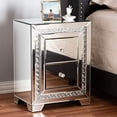 thumbnail image 3 of Baxton Studio RS2936 Mina Modern & Contemporary Hollywood Regency Glamour Style Mirrored Three Drawer Nightstand Bedside Table, 3 of 3