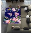 thumbnail image 1 of ECZJNT Irises Flowers Small Hummingbird Area Rugs 6 x 8ft Floor Carpet Mat for Living Dinning Room Bedroom Kitchen Hallway Office Decor, 1 of 6