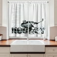 thumbnail image 2 of Ambesonne Hockey Kitchen Curtains, Professional Goaltender, 55"x39", Multicolor, 2 of 3