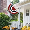 thumbnail image 5 of 2Pcs Personalized Fan Flag America's 250th Anniversary Banner 3x6 ft 1776 2026 Anniversary Bunting Outdoor Hanging Decor with Grommets for Porch Yard, Red 17.7"x35.8", 5 of 6