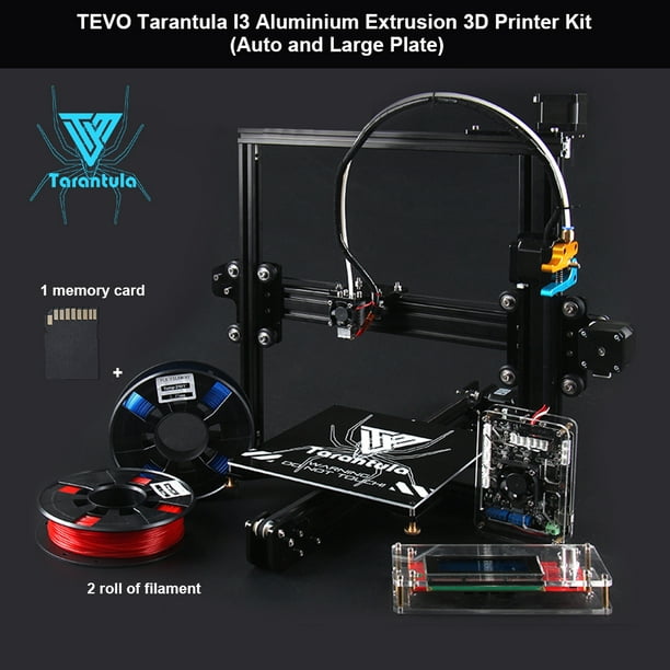 TEVO Tarantula I3 Aluminium Extrusion 3D Printer Kit Large Bed 3D Printing Filament 8GB Memory Card - Walmart.com