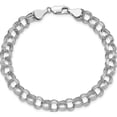 thumbnail image 4 of 14K White Gold Lite 7mm Triple Link Charm Bracelet (7.25 X 7) Made In Peru wst1-7.25, 4 of 5