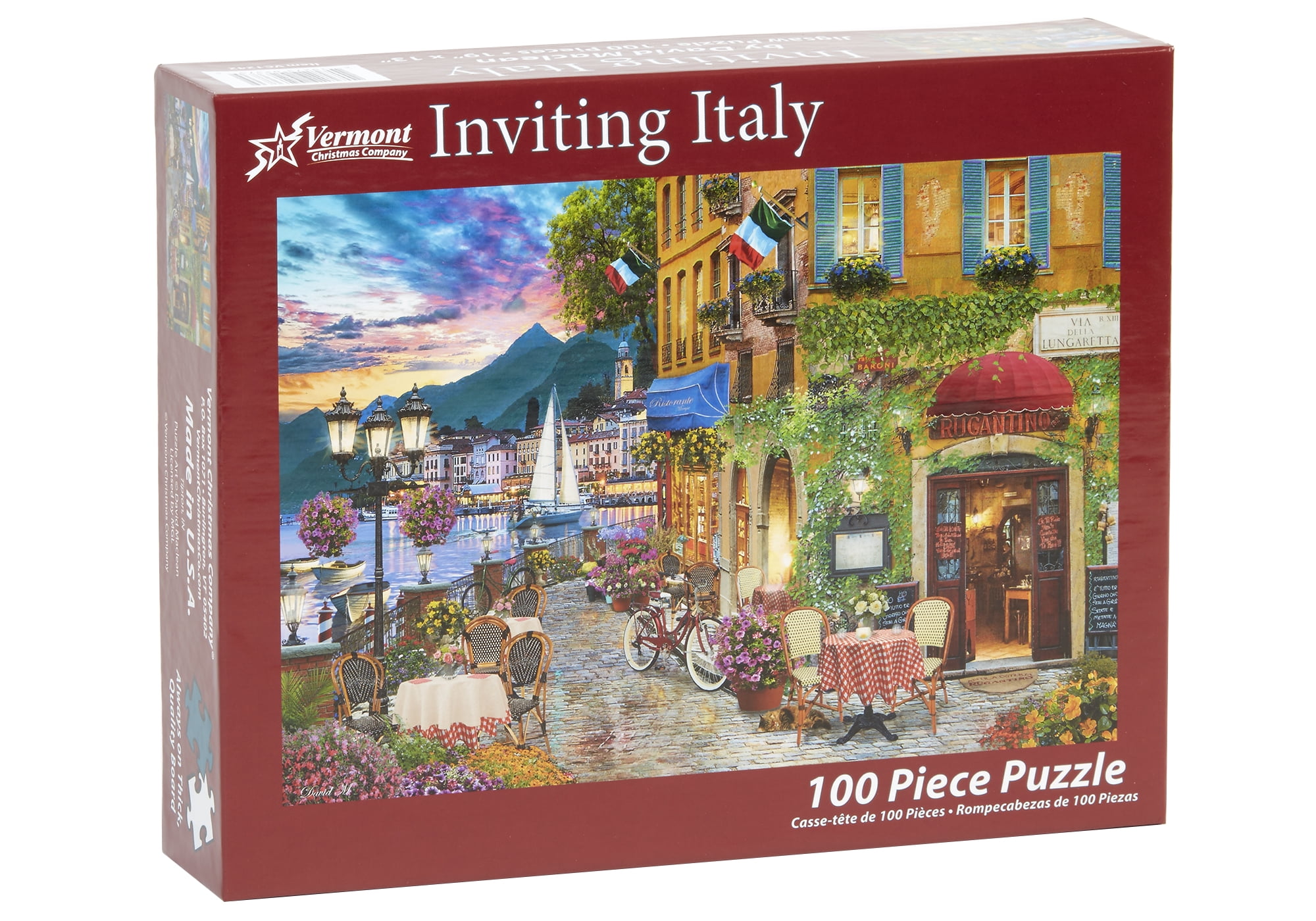 Vermont Christmas Company Inviting Italy Jigsaw Puzzle 100 Piece