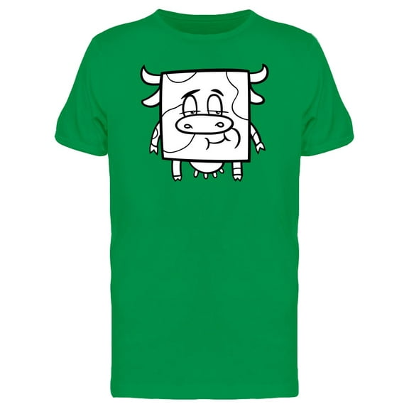 Cool Square Cow Cartoon Tee Men's -Image by Shutterstock