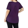 thumbnail image 3 of Bouanq Women's Plus Size Tunic Tops T Shirt Floral Casual Swing Blouse, 3 of 4