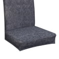thumbnail image 4 of Funda elástica para asiento de silla, funda para taburete de comedor, para cocina y salón Gris oscuro, 4 of 7