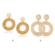 thumbnail image 4 of Pendientes Sonducket circulares de estilo nacional con hoja de cobre, 4 of 5