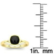 thumbnail image 5 of SuperJeweler 1 Carat Rose Cut Cushion Cut Black Diamond Solitaire Engagement Ring In 14 Karat Yellow Gold For Women, 5 of 6