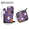 thumbnail image 2 of Yayeee Oven Mitts and Pot Holder Set of 4 Heat Resistant Kitchen Gloves Baking Hot Pad, Halloween Black Cat, 2 of 5