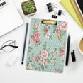 thumbnail image 7 of FMSHPON Vintage Pink Floral Pattern Clipboard Hardboard Wood Nursing Clip Board and Pull for Standard A4 Letter 13x9 inches, 7 of 7