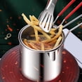 thumbnail image 4 of 1 juego de ollas para freír de acero inoxidable, ollas profundas con canasta, cacerola para leche profunda, olla para cocinar alimentos, 4 of 5