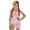 Cherry Blossom, variant on Pink Cat Daisy Ladybug Print Girls' Swimwear One-Piece Cute Swimsuit for Girls Cut Out Bathing Suit with Mesh Cover Up Skirt