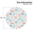 thumbnail image 3 of Kll Octagon Drink Coasters Set Of 4,Pu Leather Absorbent Coasters Set Decorative Coffee Cup Coasters Housewarming Gift For Home Decor-Colorful Seashells1, 3 of 9