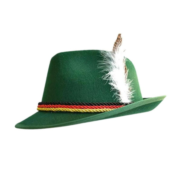 Felt Fedora Hat Jazz Hat Cap with Feather Fashionable for Pretend Play