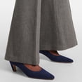 thumbnail image 2 of FSJ Women Comfortable Sturdy kitten Low Heels Pumps Slip On Almond Closed Toe Office Work Wedding Casual Dressy Shoes Size 8 Blue, 2 of 4