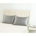 thumbnail image 4 of Dinheiro Miruxia Paquete de 2 fundas de almohada de satén para cabello y piel, fundas de almohada de satén con cierre de sobre (blanco, tamaño estándar 20.0 x 26.0 in), 4 of 7