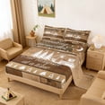 thumbnail image 2 of Erosebridal Brown Wood Camper RV Camping Print Full Size Sheets, Rustic Outdoor Bed Sheets for Kids Boys and Girls, 1 Flat Sheet, 1 Fitted Sheet and 2 Pillowcases, 2 of 6