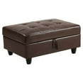 thumbnail image 5 of Hassch Futon 3 PC Sectional Sofa Set, Faux Leather left-Facing Sofa with Storage Ottoman,Black, 5 of 5