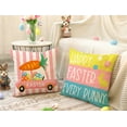 thumbnail image 4 of Easter Throw Pillow Covers 16 x 16 Inch Set of 4, Hello Peeps Bunny Spring Farmhouse Holiday Colorful Cushion Case for Home Sofa Couch Decoration TH175-16, 4 of 6