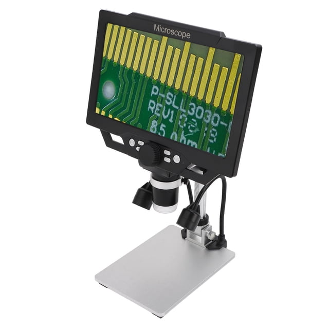 Microscopio de Monedas, Microscopio Digital LCD Profesional de 9 Pulgadas 12MP Alta Definición Con Luz lateral Ajustable Para Placas de CircuitO para Rocas