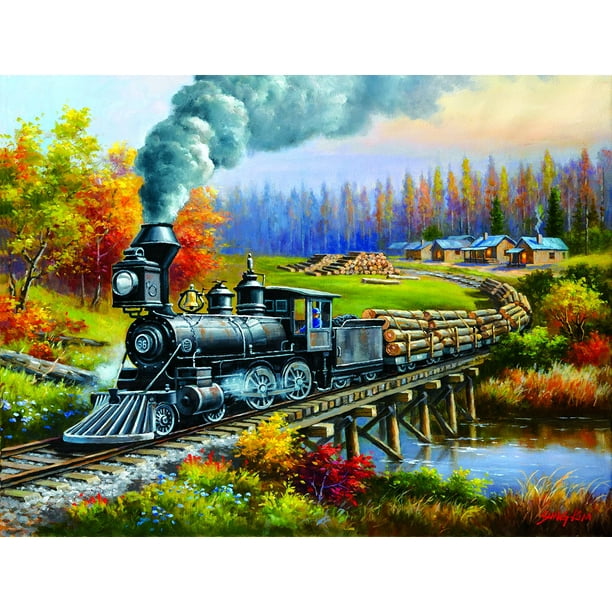 Logging Camp Run 300 pc Jigsaw Puzzle Logging Camp Run 300 pc Jigsaw Puzzle