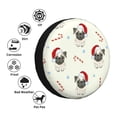 thumbnail image 5 of Bingfone Christmas Pug Dog Spare Tire Cover Weatherproof Universal Wheel Protectors For Rv Camper Travel Trailer Suv Truck 14 Inch, 5 of 9