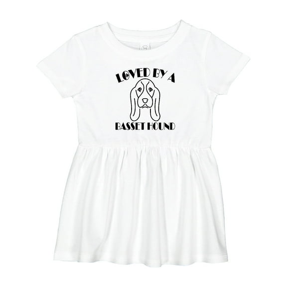 Inktastic Basset Hound Dog Girls Baby Dress